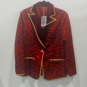 OYROSY ORANGE, PURPLE BLAZER SIZE M